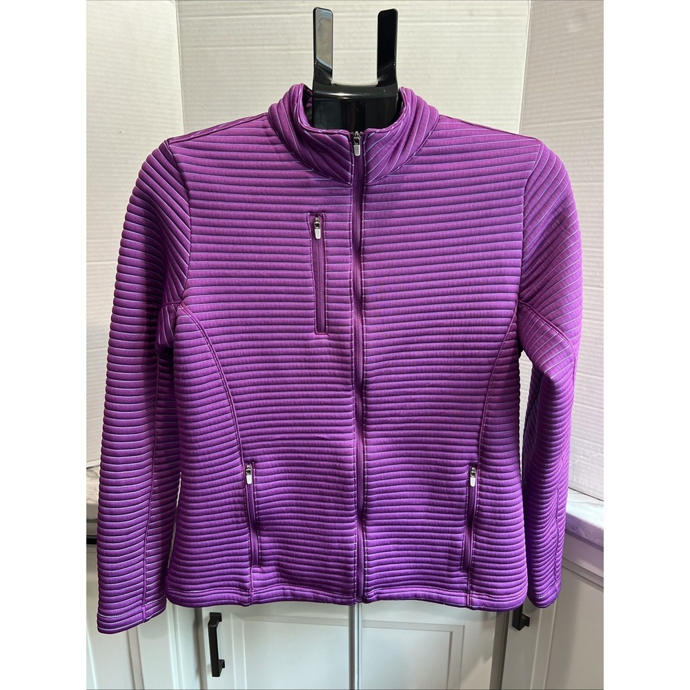 Peter Millar Women's Quilted Golf Performance Purple Jacket Size Medium